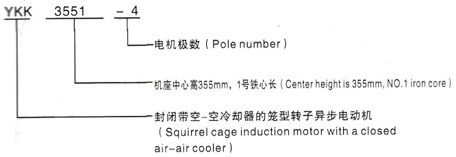 YKK系列6KV高壓三相異步電動機(jī)型號說明